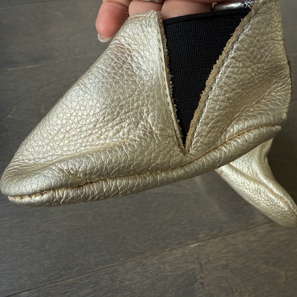 Freshly Picked Metallic Gold Baby Moccasins - Picture 2 of 5